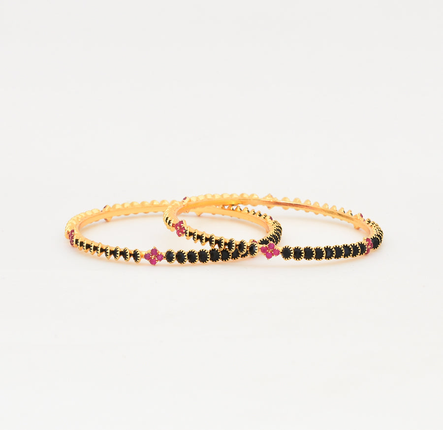 Magenta Black Jullisa Two Bangles - W02716