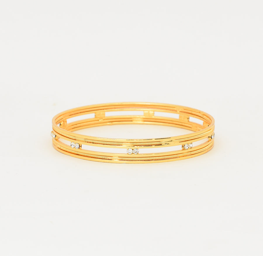 White Serene Two Bangles - W02721