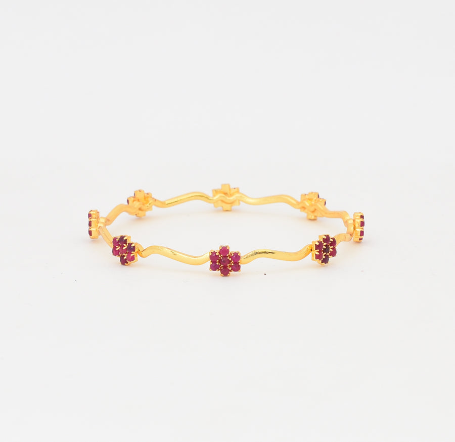 Magenta Flora Two Bangles - W02712