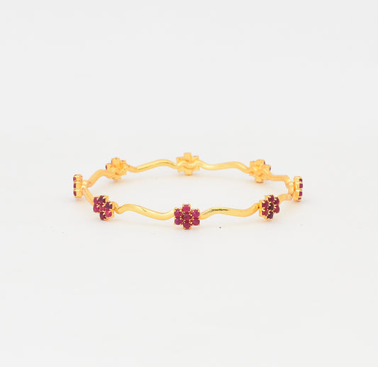 Magenta Flora Two Bangles - W02712