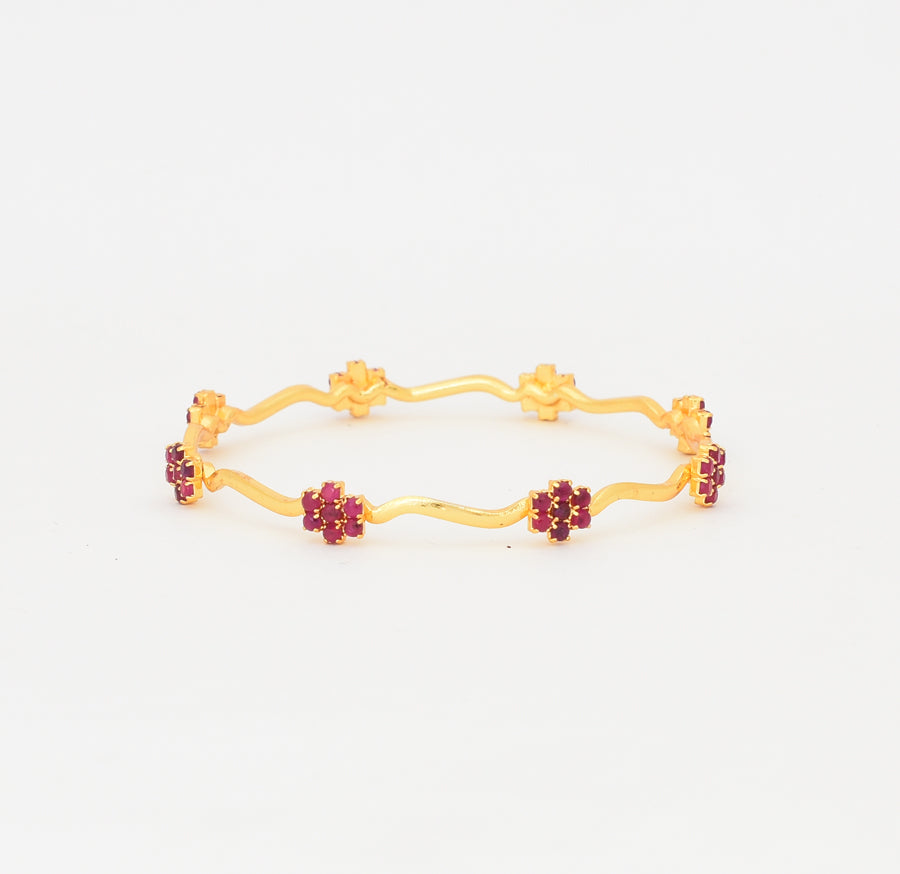 Magenta Flora Two Bangles - W02712