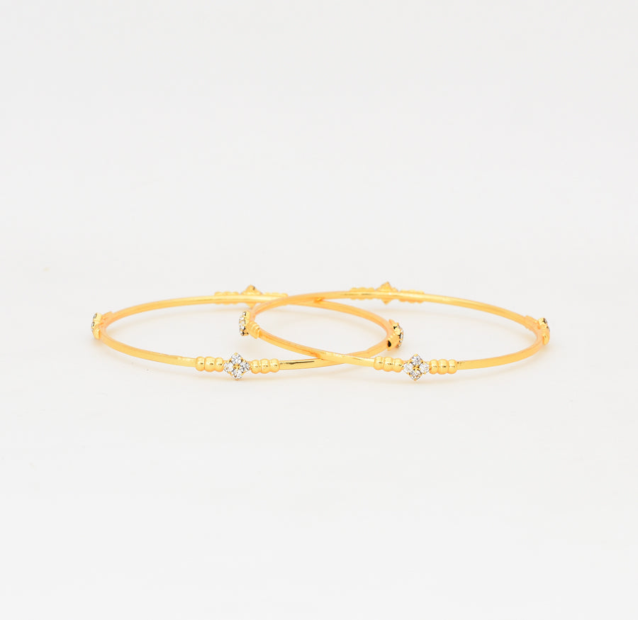 White Zhane Two Bangles - W02709