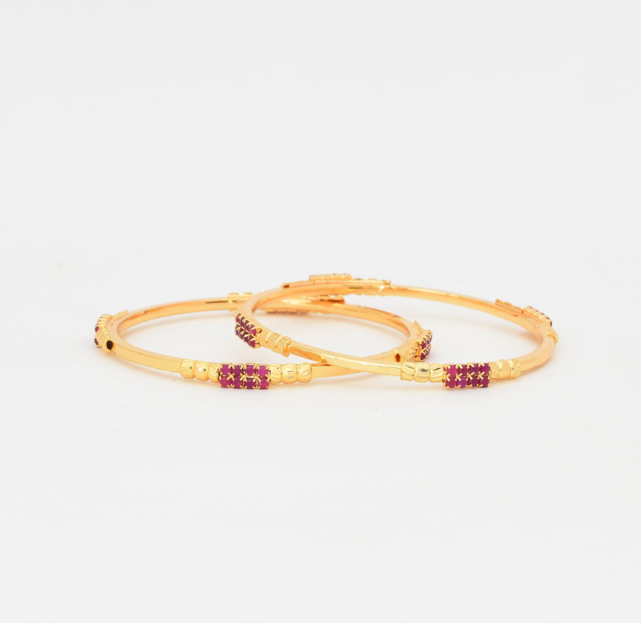 Magenta Corniche Two Bangles - W02710