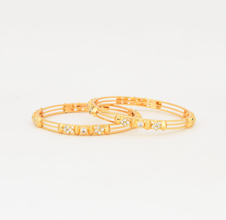 White Alanis Two Bangles - W02719