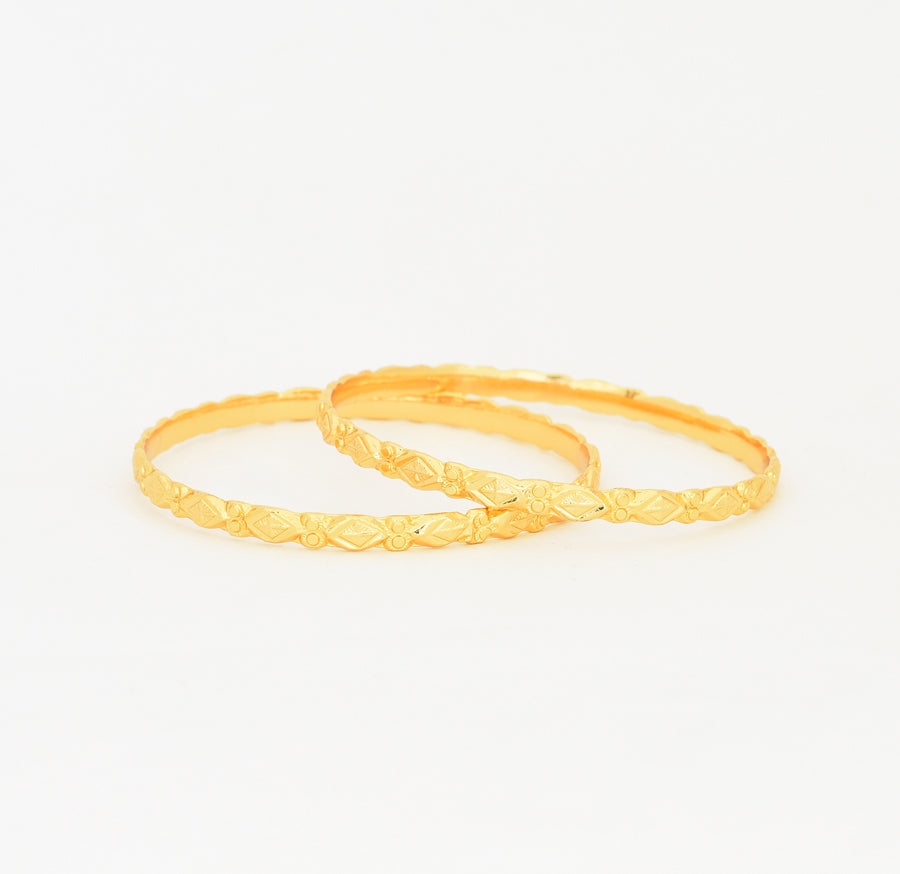 French Braid Two Bangles - W02736