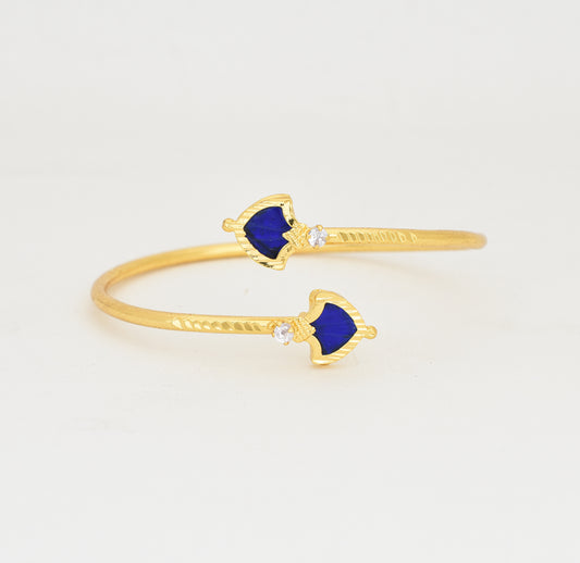 Blue Palakka Open Bangle Adjustable - W121042