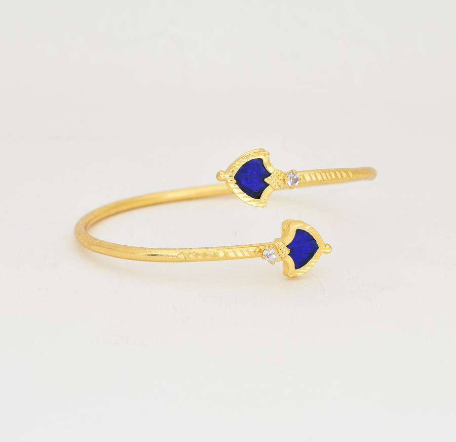 Blue Palakka Open Bangle Adjustable - W121042