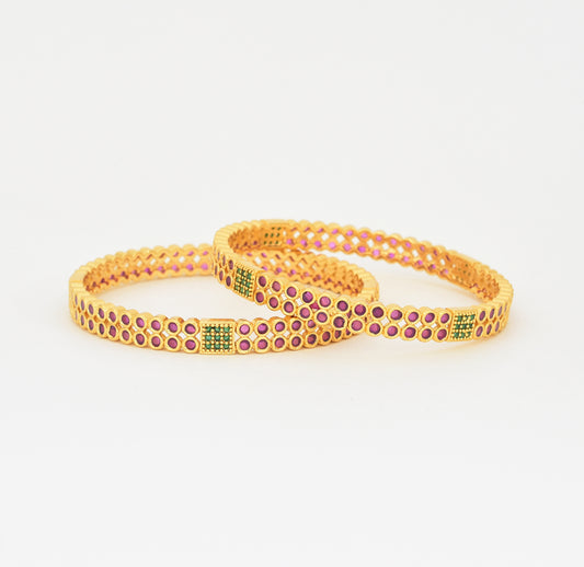 Magenta Green Zoe Two Bangles - X021109