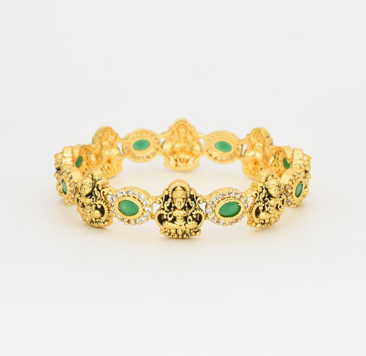 Antique Nagas Green Royal Laxmi Two Bangles - X041158