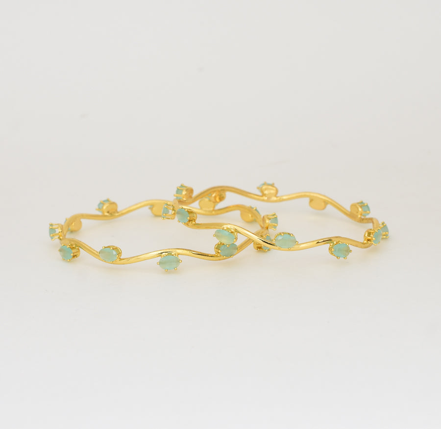 Light Green Elina Two Bangles - X081221