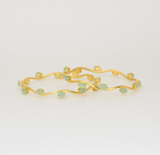 Light Green Elina Two Bangles - X081221