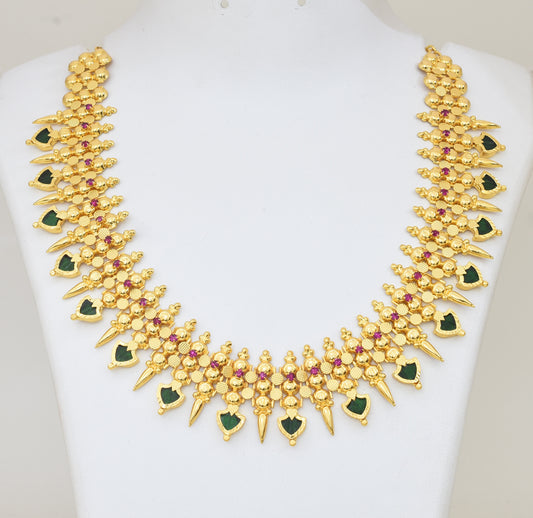 Green Palakka Jasmine Bud Fusion Choker Necklace - Y081377