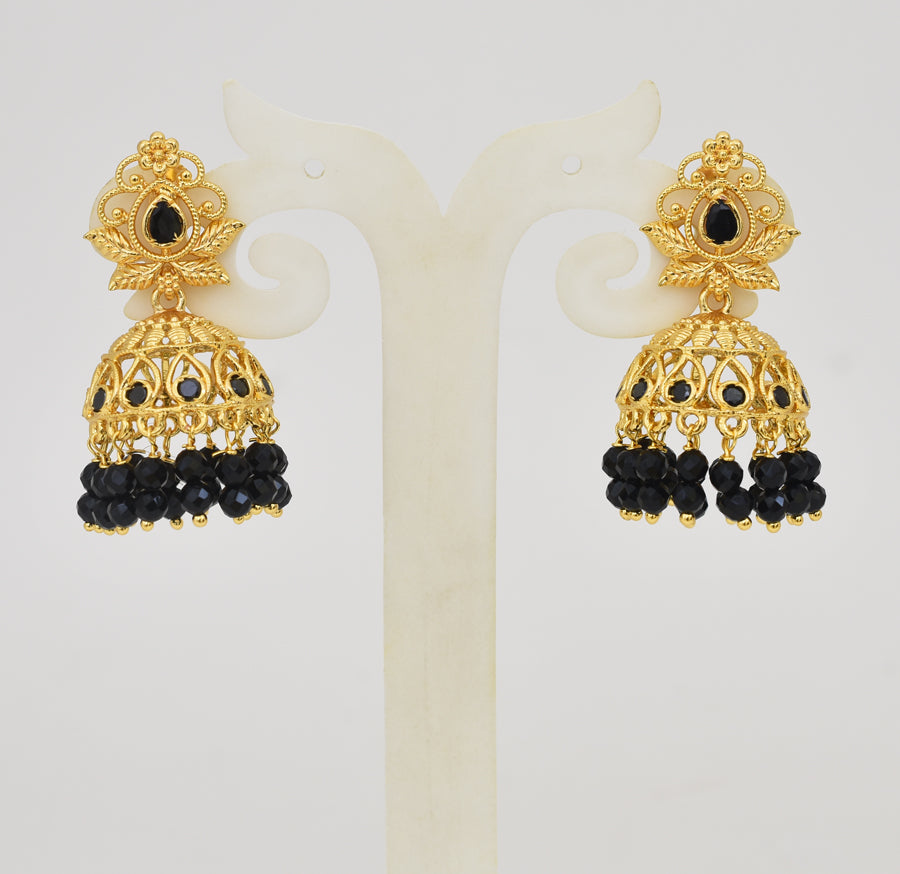 Black Aleah Medium Jhumka - Y031317