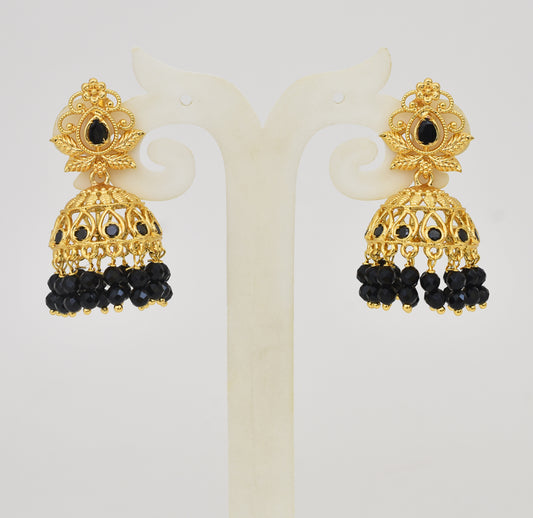 Black Aleah Medium Jhumka - Y031317