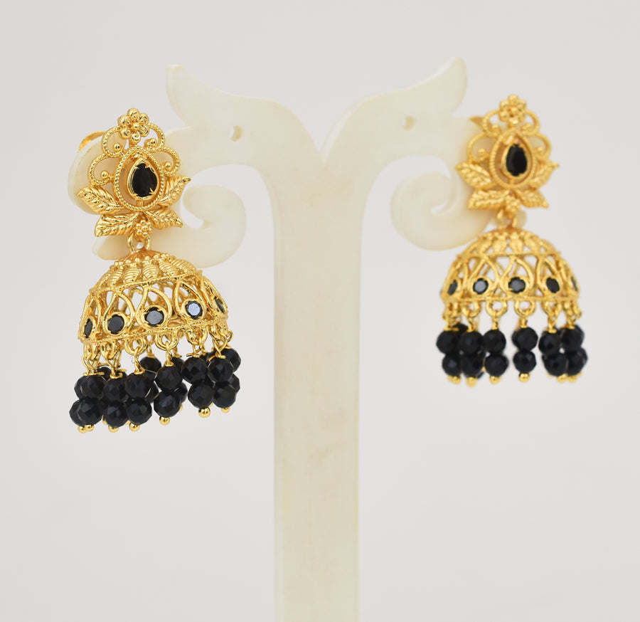 Black Aleah Medium Jhumka - Y031317