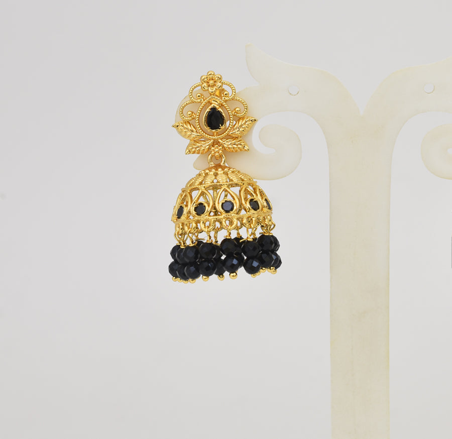 Black Aleah Medium Jhumka - Y031317