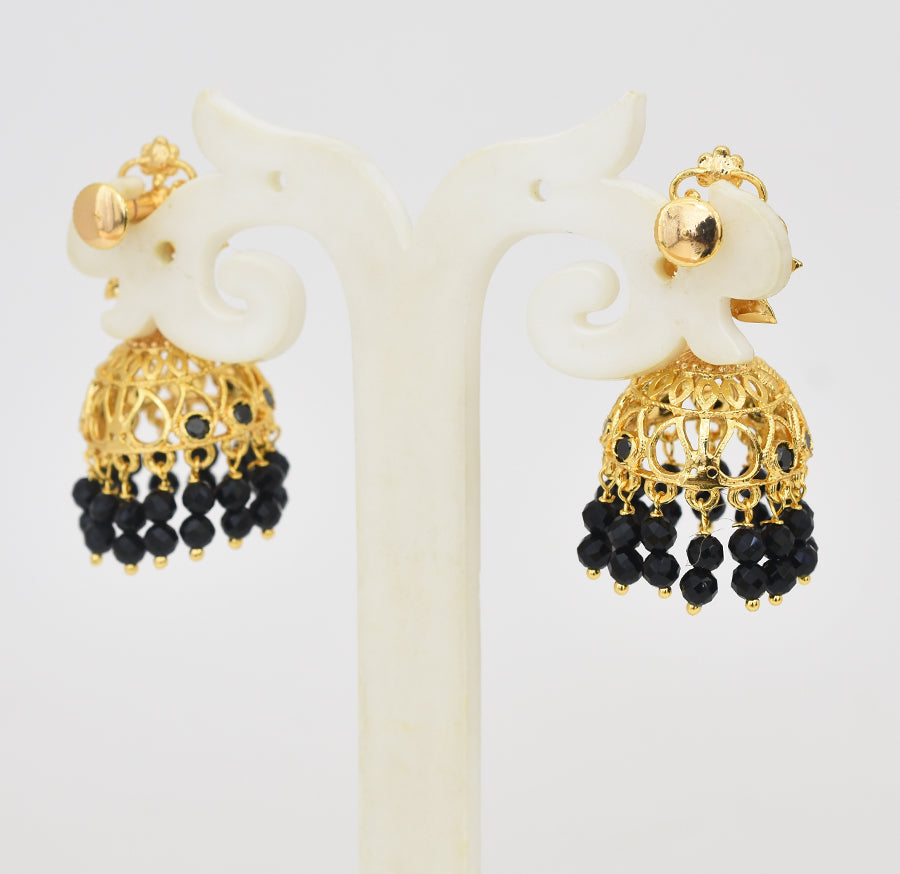 Black Aleah Medium Jhumka - Y031317