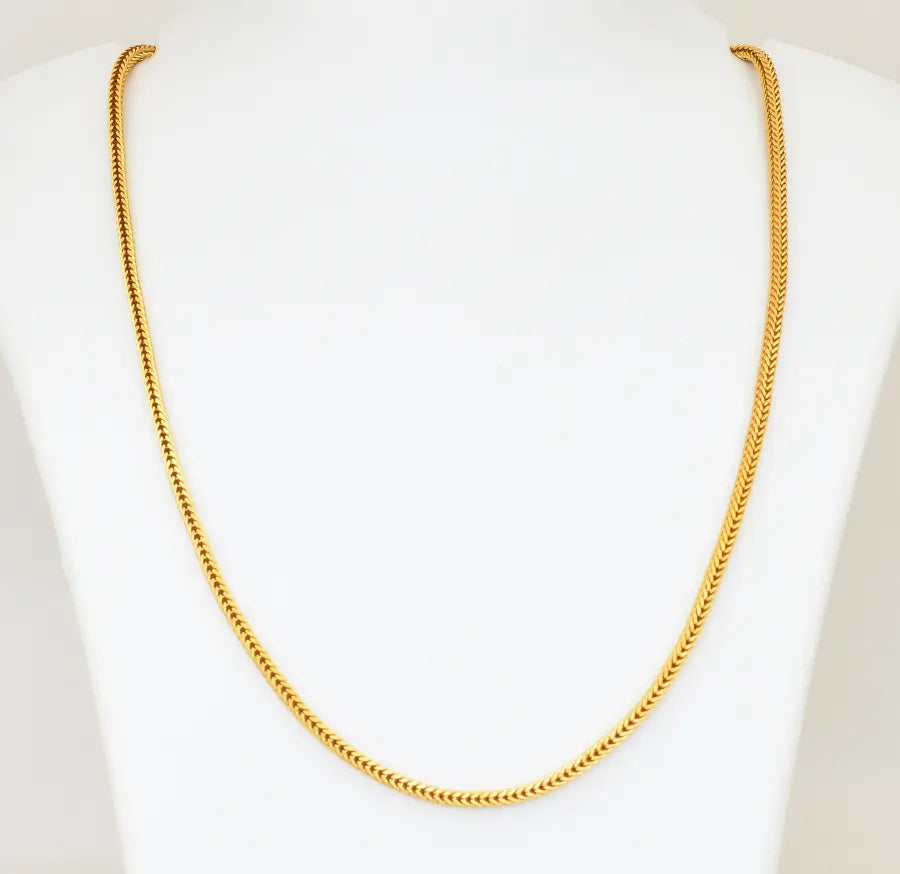 Medium Thick Square Spiga Chain 24 Inches - W11955