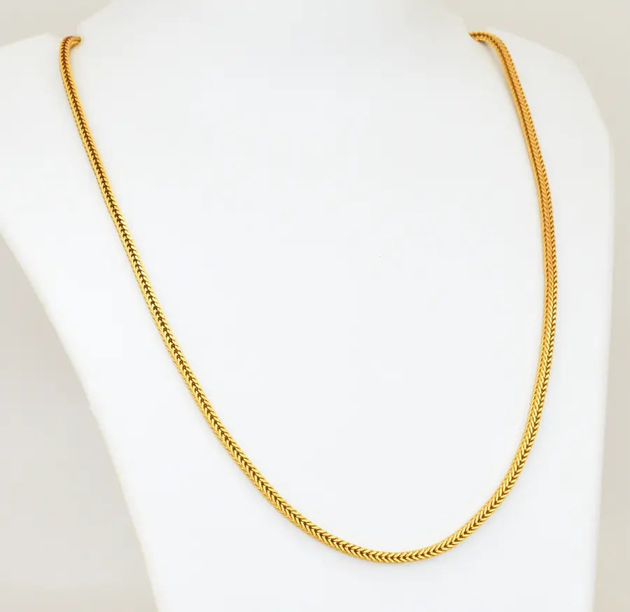 Medium Thick Square Spiga Chain 24 Inches - W11955