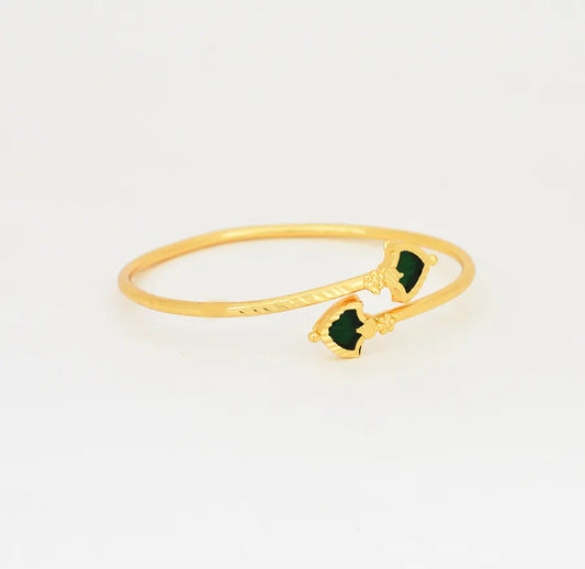 Green Palakka Open Bangle Adjustable - V10665