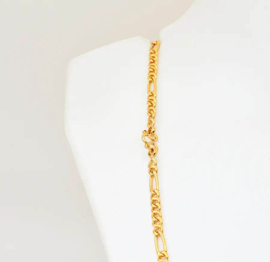 Medium Small Figaro Chain 18 Inches - V08593