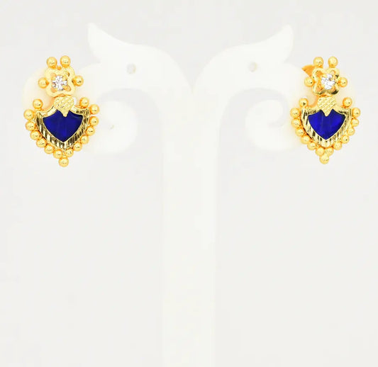 Blue Designer Palakka Stud - V03397