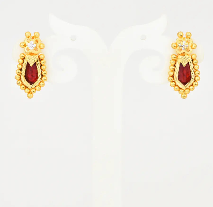 Red Designer Nagapadam Stud - V03401