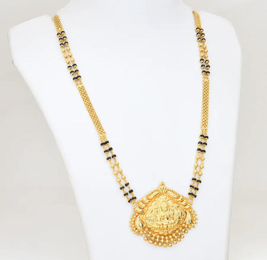 Lakshmy Double Layer Black Crystal Mangalsutra - W121032