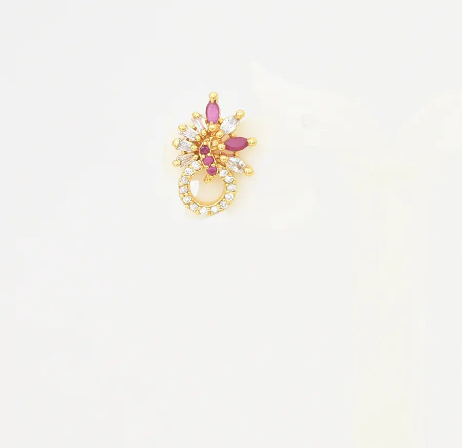 White Magenta Fiora Stud - U0948