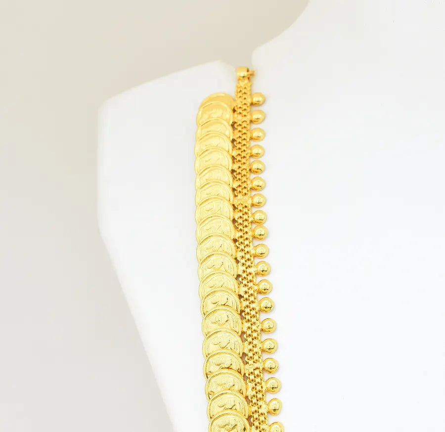 Dollar Head Coin Long Necklace - V10654